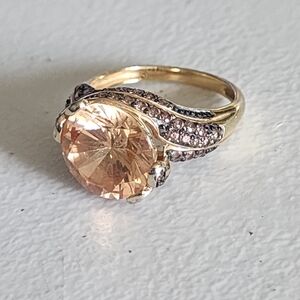 Bella Luce Simulate Champagne And Mocha Diamonds 18k Gold Over Sterling Silver